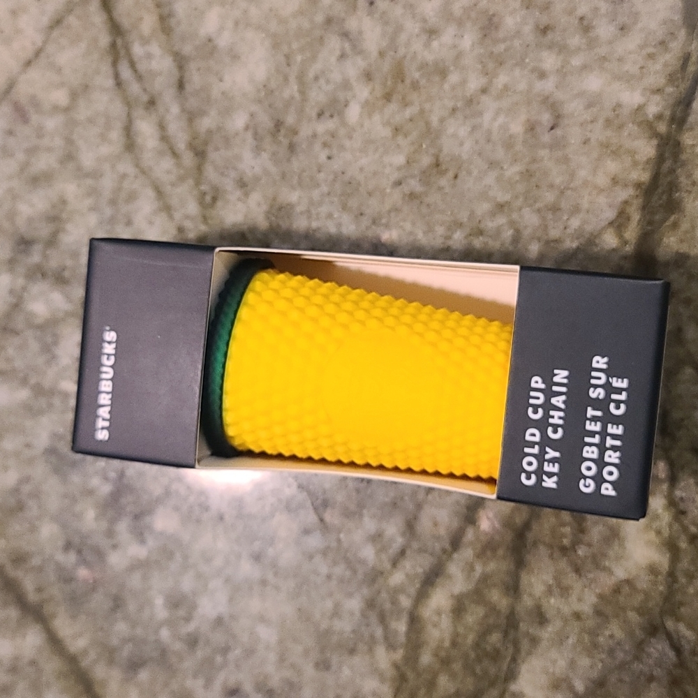 COPY - COPY - Starbucks cold cup Keychain pineapple